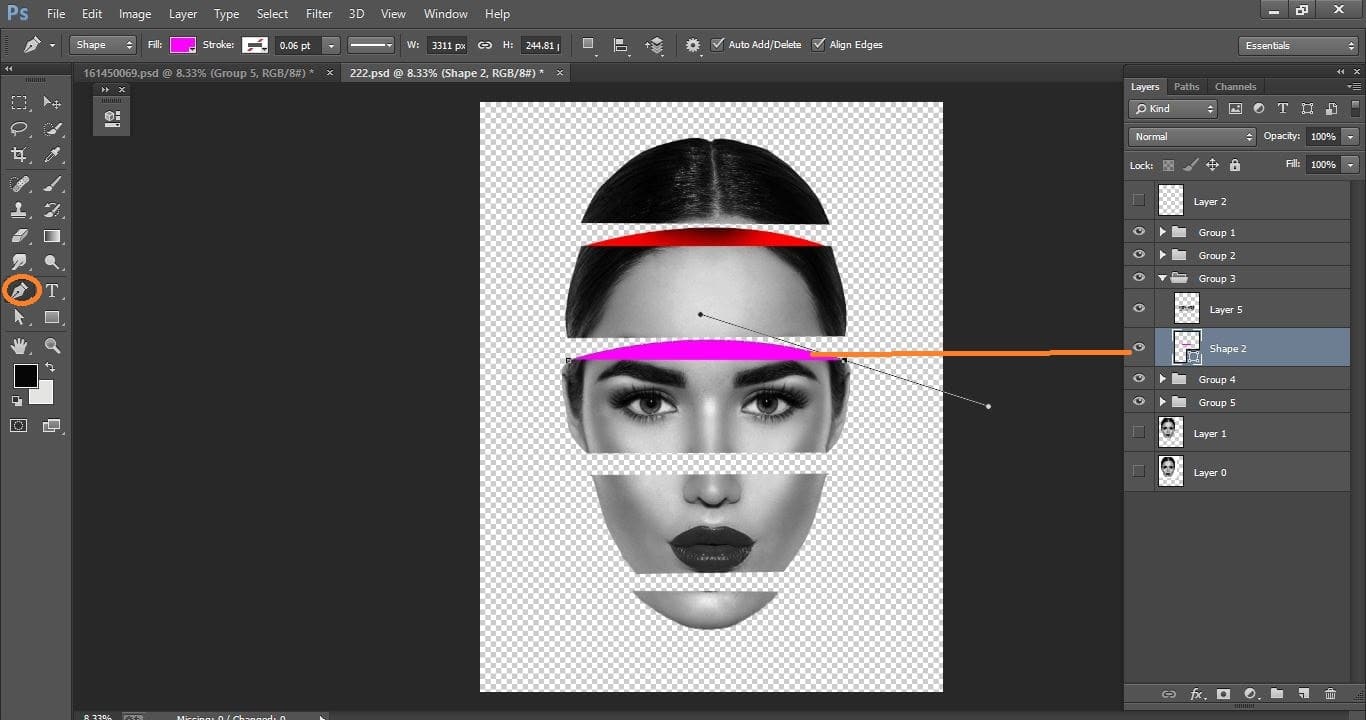 How to create sliced head - Photo Manipulation in Photoshop