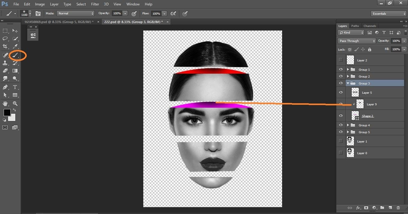 How to create sliced head - Photo Manipulation in Photoshop