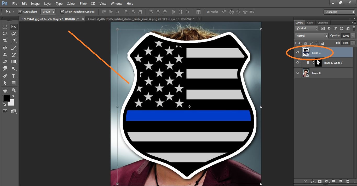 How to create Paint Graphics onto a Face in Photoshop