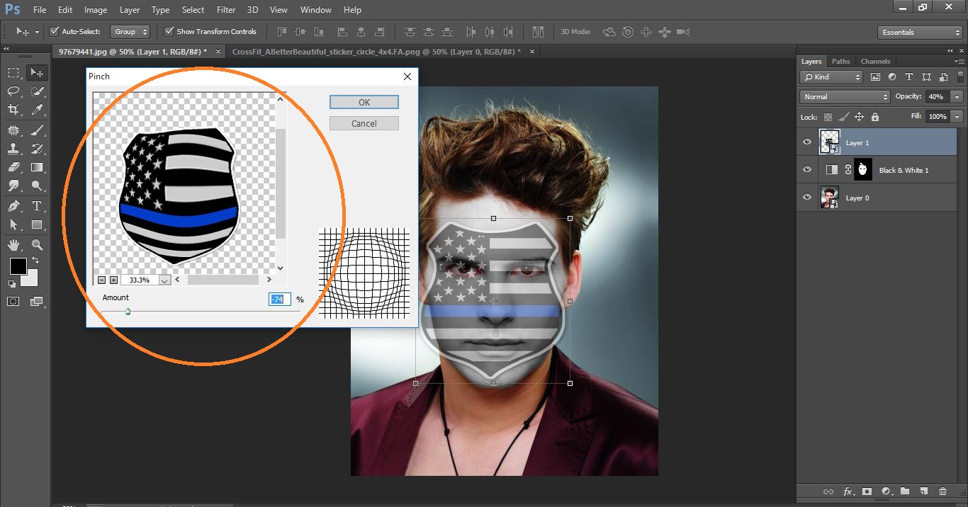 How to create Paint Graphics onto a Face in Photoshop