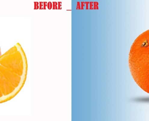 How to create water orange fruit and fish manipulation in Photoshop
