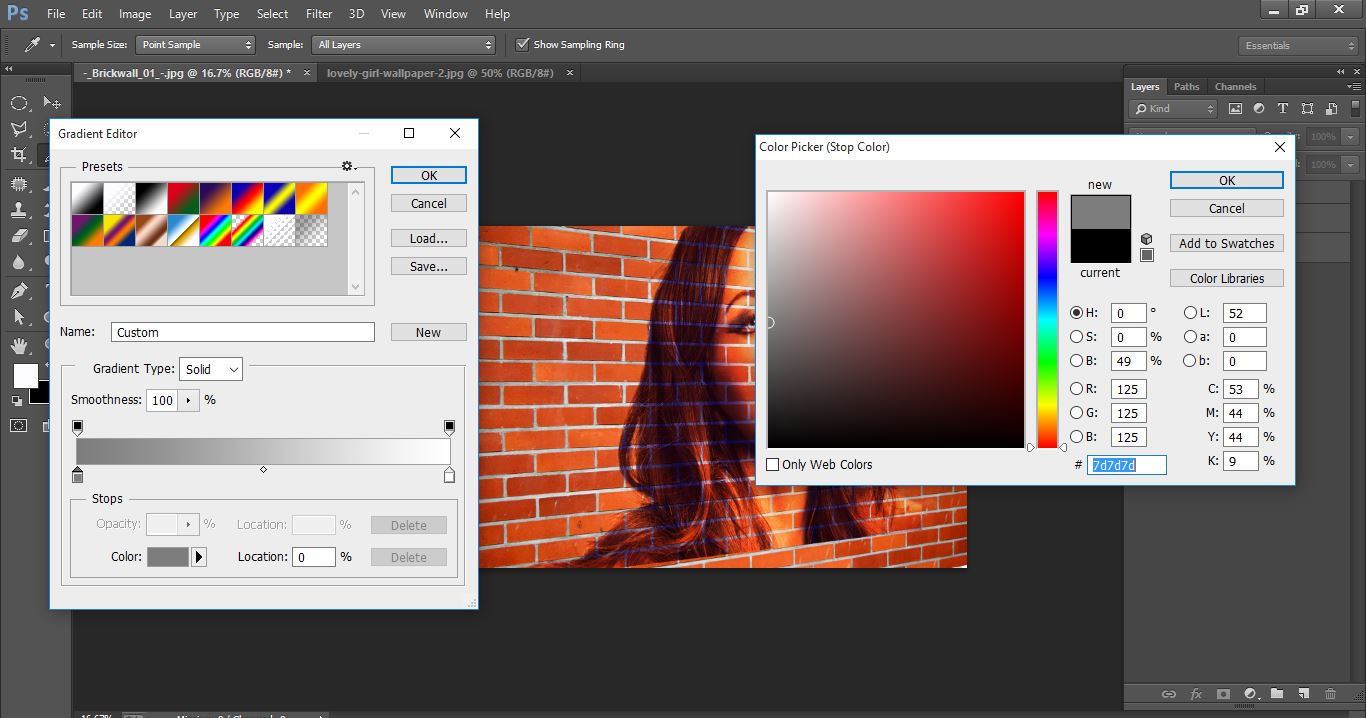 How to create Transform a Photo into a Brick Wall Portrait tin Photoshop 