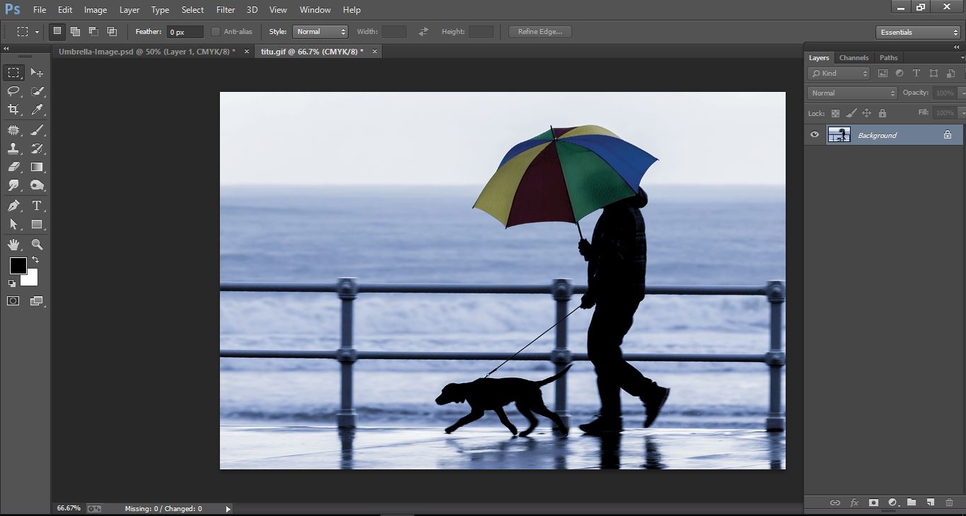 rain effect in Photoshop