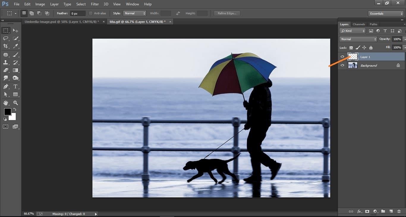 rain effect in Photoshop