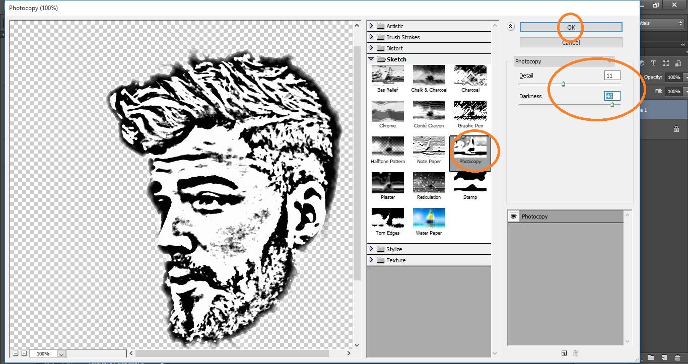 How to create Quickly Transform a Photo into a Woodcut- in Photoshop manipulation