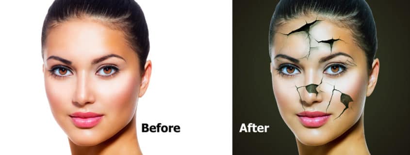 How to create a crack face effect in Photoshop
