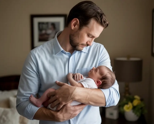Dad and Newborn Photography